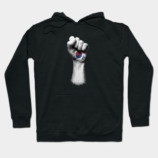 Flag of South Korea on a Raised Clenched Fist Hoodie